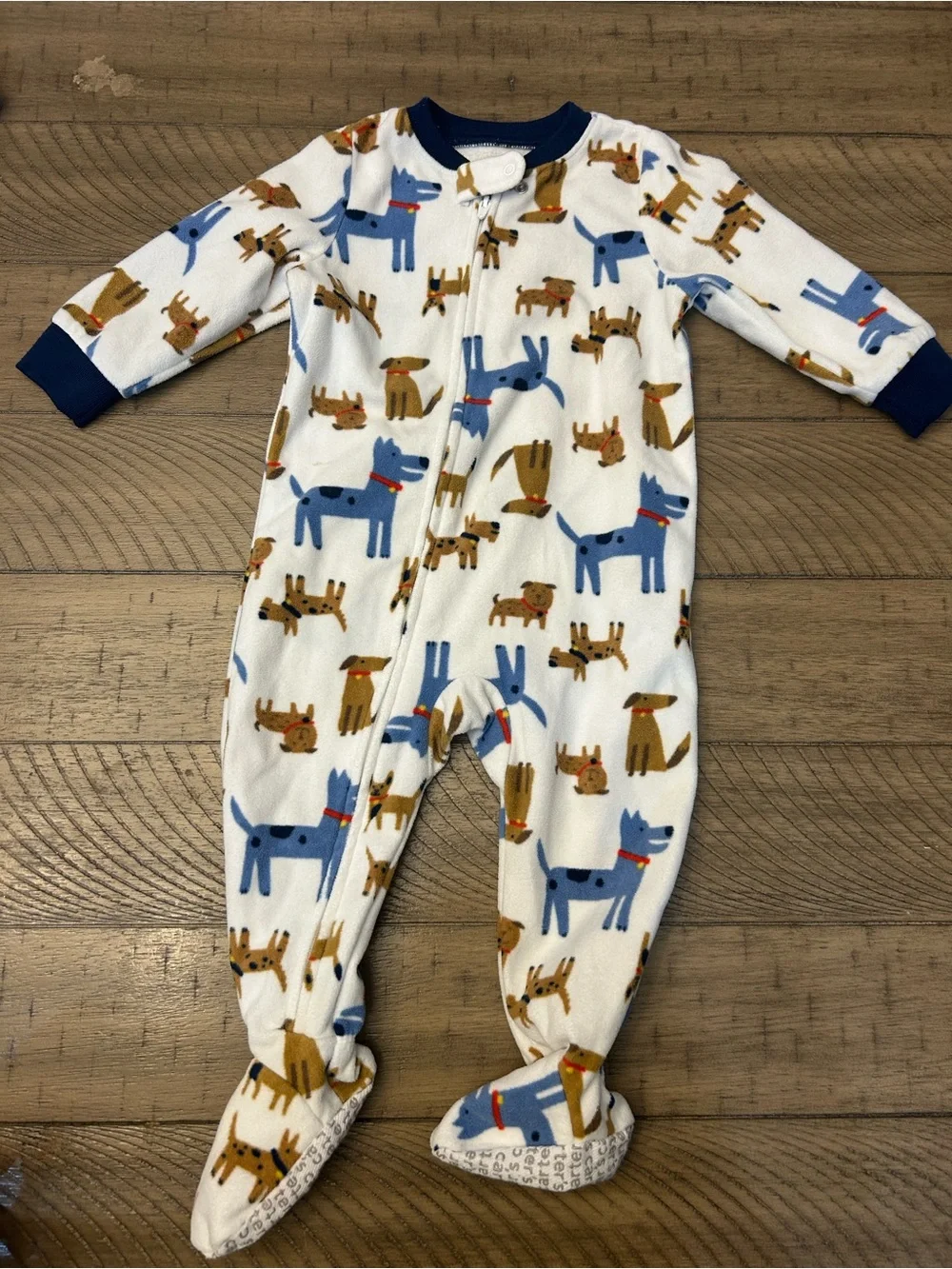 6-9M and 9-12M Bundle of Baby Boy footed Sleepers